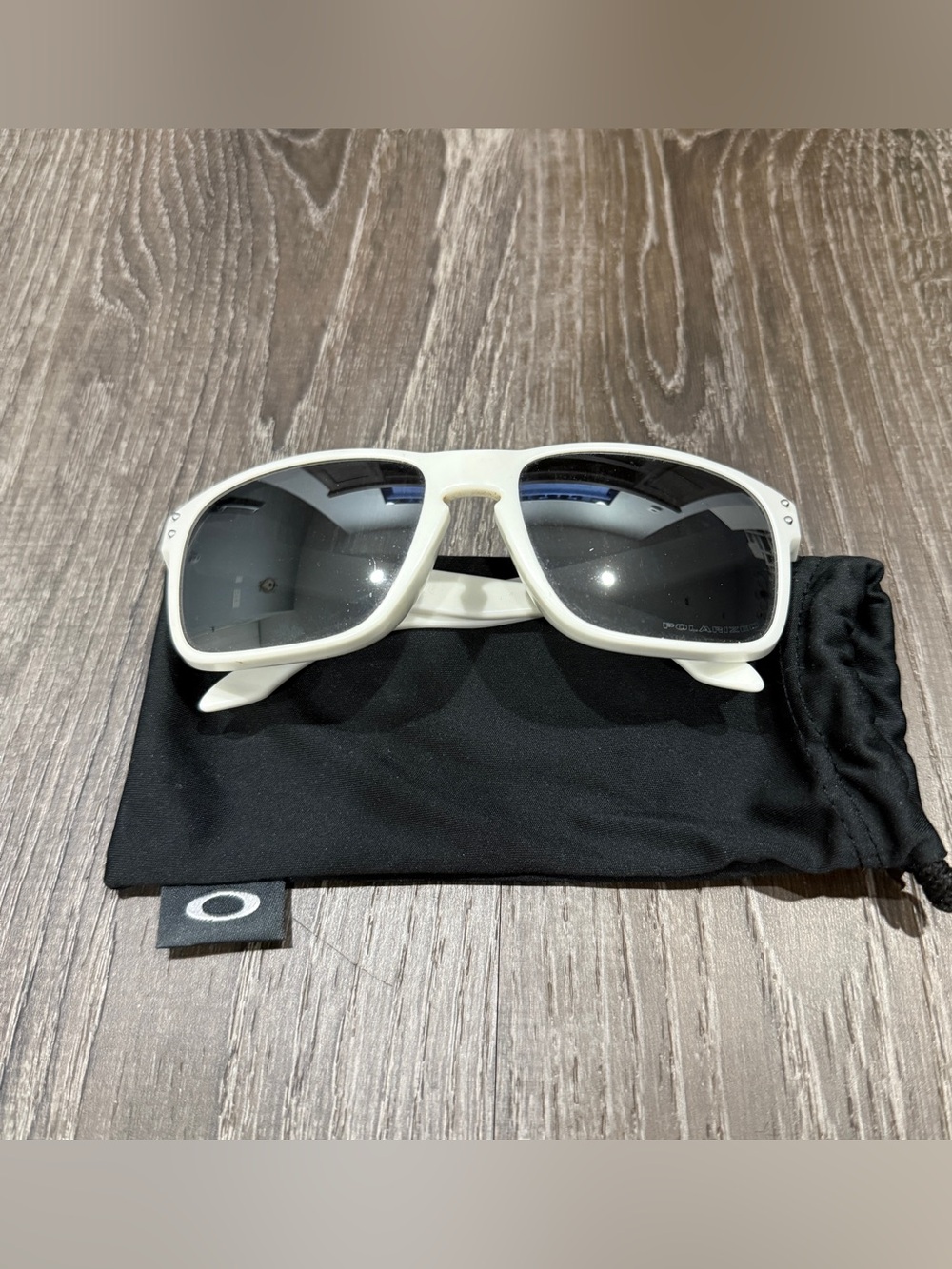 Oakley White Holbrook Polarized Sunglasses